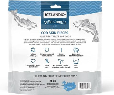 Cod Skin Strips Dog Treats, 16-oz bag