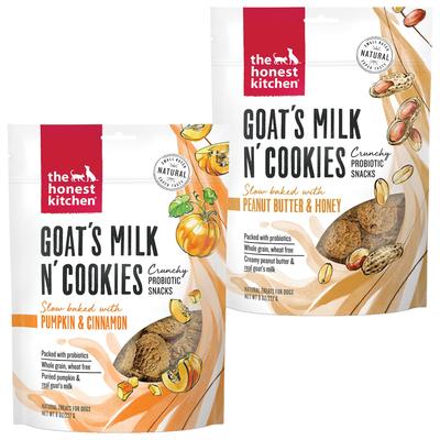 Bundle: The Honest Kitchen Goat's Milk N' Cookies Slow Baked with Peanut Butter & Honey + Pumpkin Dog Treats