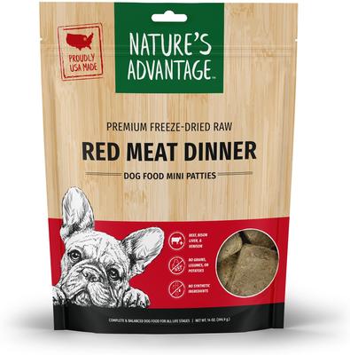 Red Meat Mini Patties Grain-Free Freeze-Dried Raw Dog Food, 14-oz bag