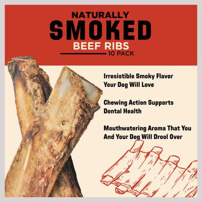 4-6-in Smoked Beef Rib Bones Dog Treat, 10 count