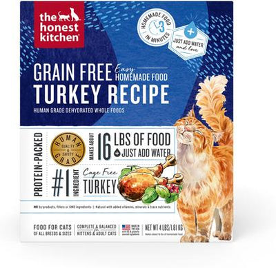Grain-Free Turkey Dehydrated Cat Food, 10-oz, 4-lb bag, bundle of 2