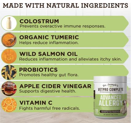 Beef Flavored Soft Chew Advanced Allergy Supplement for Dogs, 120 count