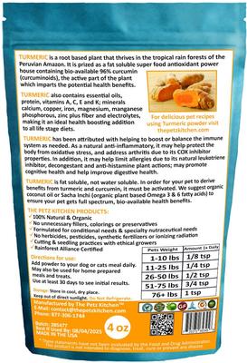 Turmeric Powder Dog & Cat Supplement, 4-oz bag