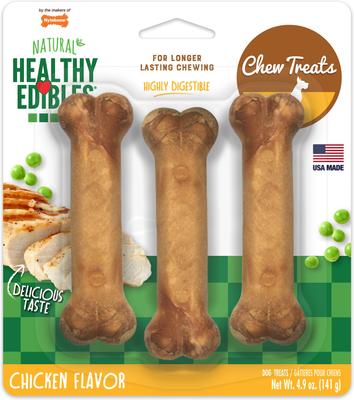 Healthy Edibles All-Natural Long Lasting Chicken Dog Chew Treats Small, 3 count