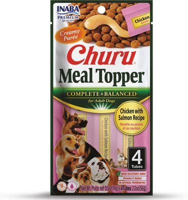 Churu Chicken with Salmon Recipe Dog Food Topper, 1.69-oz tube, 18 count