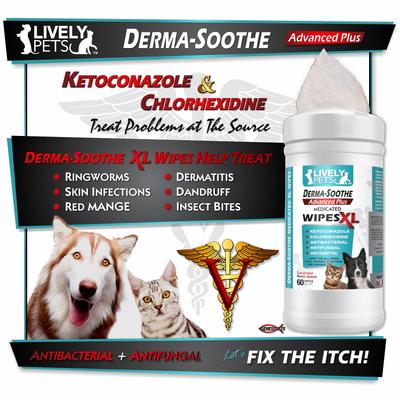 Derma-Soothe Advance Plus Medicated Dog & Cat Wipes, 60 count