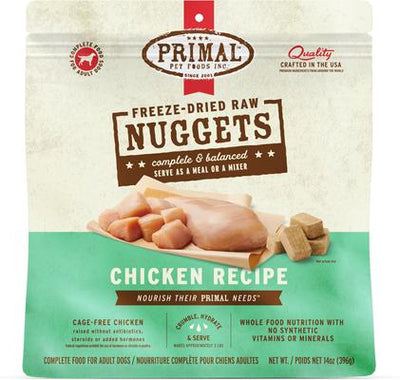 Bundle: Primal Chicken Formula + Lamb Formula Nuggets Freeze-Dried Dog Food
