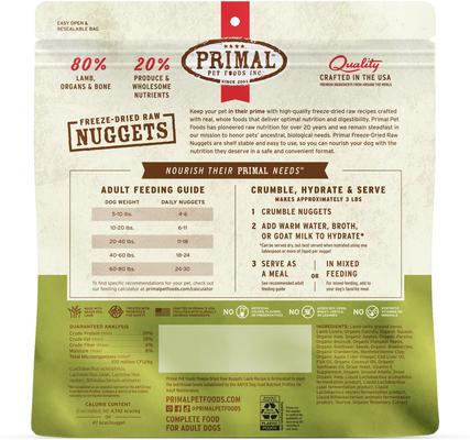 Bundle: Primal Chicken Formula + Lamb Formula Nuggets Freeze-Dried Dog Food