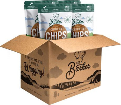 Chips de pollo entero, premios naturales de un solo ingrediente para perros, 3.5 oz, caja de 4