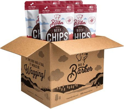 Whole Beef Chips Natural Single Ingredient Dog Treats, 3.5-oz, case of 4