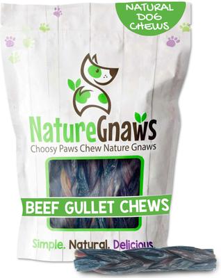5 to 6-in Braided Gullet Sticks Natural Dog Chew Treats, 10 count