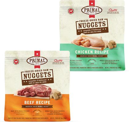 Bundle: Primal Beef Formula + Chicken Formula Nuggets Freeze-Dried Dog Food
