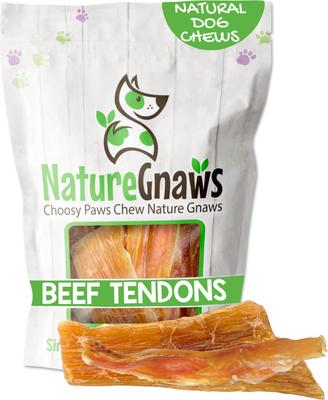 Beef Tendons Natural Dog Chew Treats, 1-lb bag