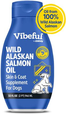 Wild Alaskan Salmon Oil Formula Liquid Skin & Coat Supplement for Dogs and Cats, 32-fl oz bottle, bundle of 2