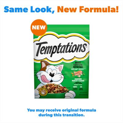 Bundle: Temptations Bites in Gravy Flavor Variety Wet Food + Seafood Dry Cat Food