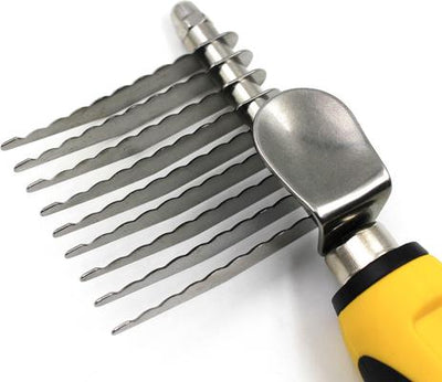Dematting Comb Tool Dog & Cat Brush, Yellow/Black