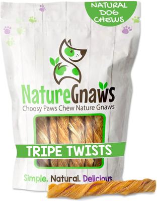 4 to 5-in Beef Tripe Twists Natural Dog Chew Treats, 20 count