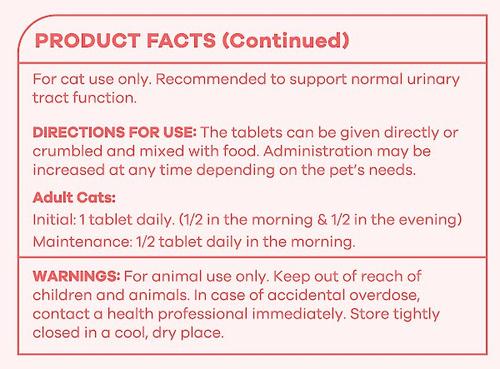Urinary Tract Health Fish Flavor Tablet Cat Supplement, 90 count