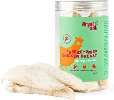 Golosinas liofilizadas de pechuga de pollo para perros, frasco de 3.5 oz