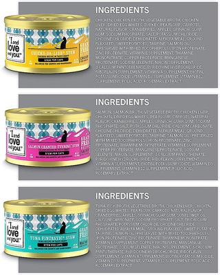 Chicky-Da-Lish, Salmon Chanted Evening and Tuna Fintastic Stew Variety Pack Canned Cat Food, 3-oz, case of 24