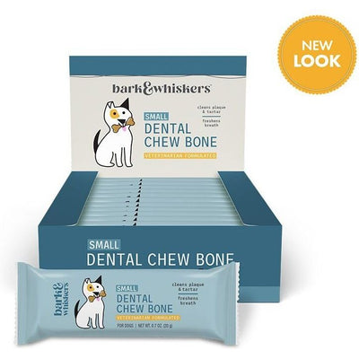 Dental Chew Bones Rawhide-Free, tamaño Pequeño. 12 chews. - Bark & Whiskers