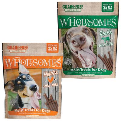 Bundle: Wholesomes Tank's Jerky Sticks + Heidi's Jerky Sticks Dog Treats