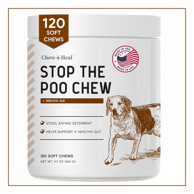Stop The Poo Soft Chew Coprophagia & Digestive Supplement for Dogs, 120 count