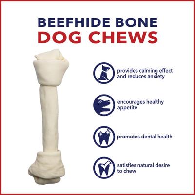 Beefhide 20 to 22-inch Natural Flavored Dog Bones, 1 count
