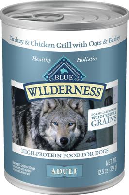 Wilderness Turkey & Chicken Grill with Oats & Barley Adult Wet Dog Food, 12.5-oz can, case of 12