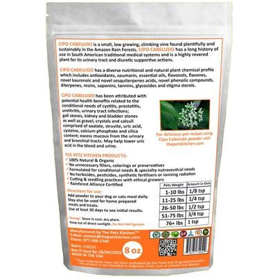 Suplemento en polvo Cipo Cabeludo para perros y gatos, bolsa de 8 oz