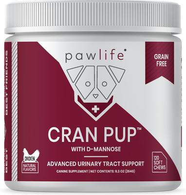 Cran Pup Advanced Urinary Tract Support Chicken Flavor Soft Chews Dog Supplement, 120 count