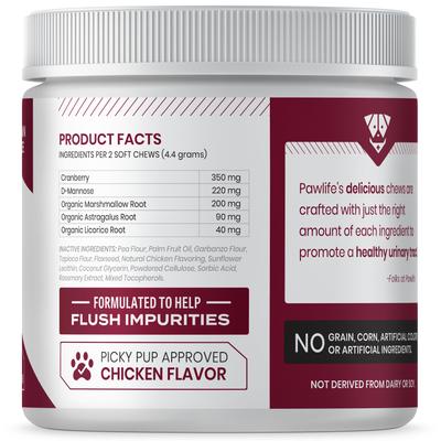 Cran Pup Advanced Urinary Tract Support Chicken Flavor Soft Chews Dog Supplement, 120 count