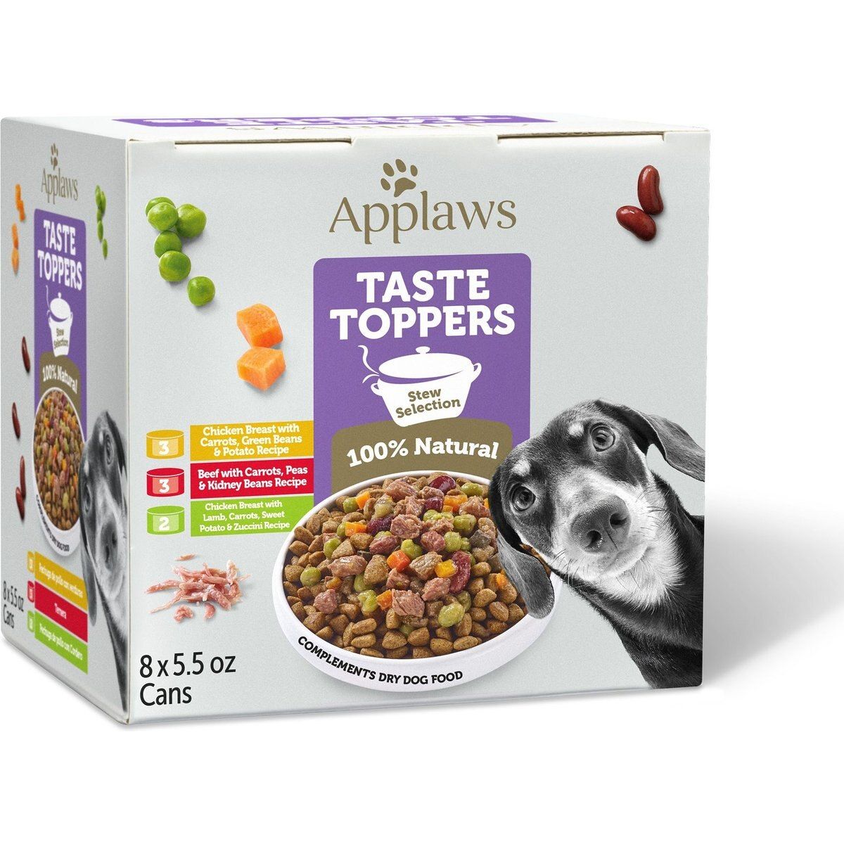 Taste Toppers, Taste Toppers Variety Stew Selection en Stew. 156 g, caja de 8. - Applaws