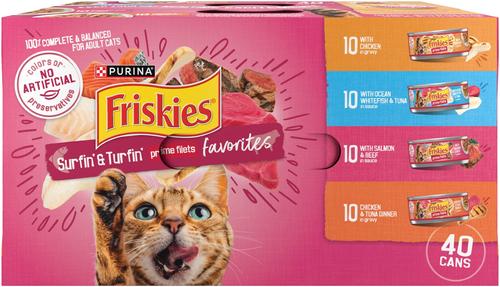 Surfin' & Turfin' Favorites Variety Pack Canned Cat Food, 5.5-oz, case of 40