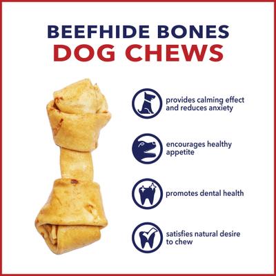 Beefhide 6-inch Chicken Flavored Dog Bones, 12 count