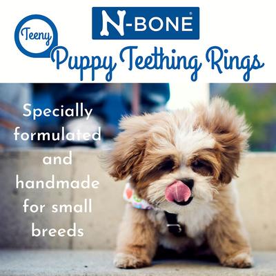 Teeny Puppy Teething Rings Chicken Flavor Dog Treats, 7 count