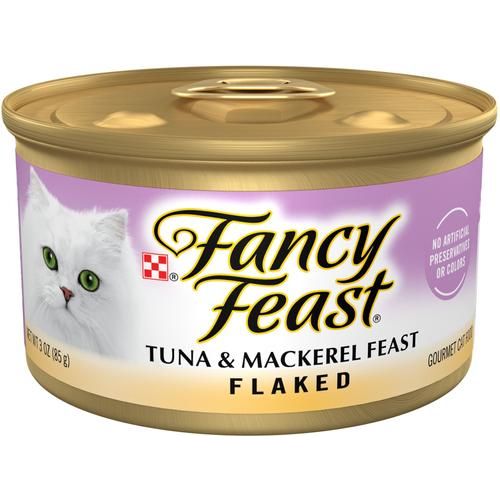 Alimento húmedo para gatos Flaked Trout Feast, lata de 3 oz, caja de 24