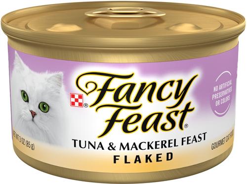 Flaked Fish & Shrimp Feast Canned Cat Food, 3-oz, case of 24