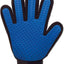 Five Finger Pet Deshedding & Hair Removal Glove, Blue/Red