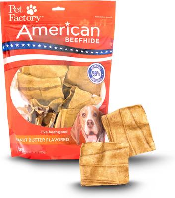 Beefhide Chips Peanut Butter Flavored Dog Hard Chews, 22-oz bag