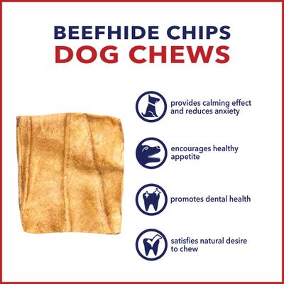 Beefhide Chips Peanut Butter Flavored Dog Hard Chews, 22-oz bag