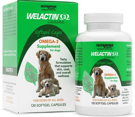 Bundle: Nutramax Welactin Canine Omega-3 Softgel Capsules + Dasuquin with MSM Joint Health Chewable Tablets Large Dog Supplement