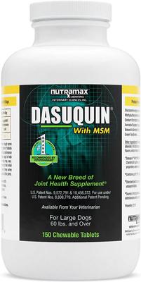 Bundle: Nutramax Welactin Canine Omega-3 Softgel Capsules + Dasuquin with MSM Joint Health Chewable Tablets Large Dog Supplement