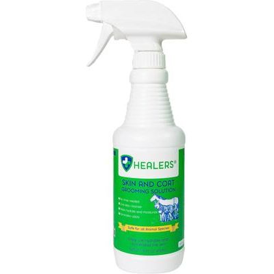 Solución para el cuidado de la piel y el pelaje en aerosol para perros y gatos, botella de 16 onzas líquidas