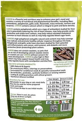 Carob Powder Dog & Cat Supplement, 4-oz bag