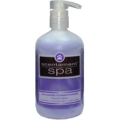 Acondicionador calmante de lavanda para perros y gatos de Scentament Spa, botella de 16 onzas líquidas