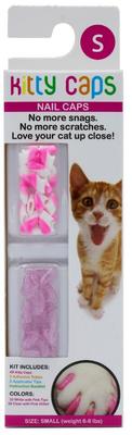 Fundas para uñas de gato, extra pequeñas, verde primavera con purpurina y ultravioleta
