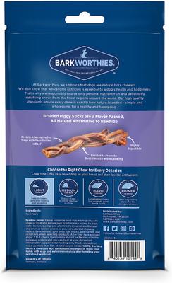 Braided Piggy Sticks Small Dog Grain-Free Dog Treats, 3 count