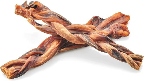 Braided Piggy Sticks Small Dog Grain-Free Dog Treats, 3 count