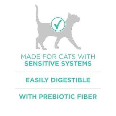 Alimento seco digestivo natural para gatos adultos con piel y estómago sensibles Plus, bolsa de 16 lb